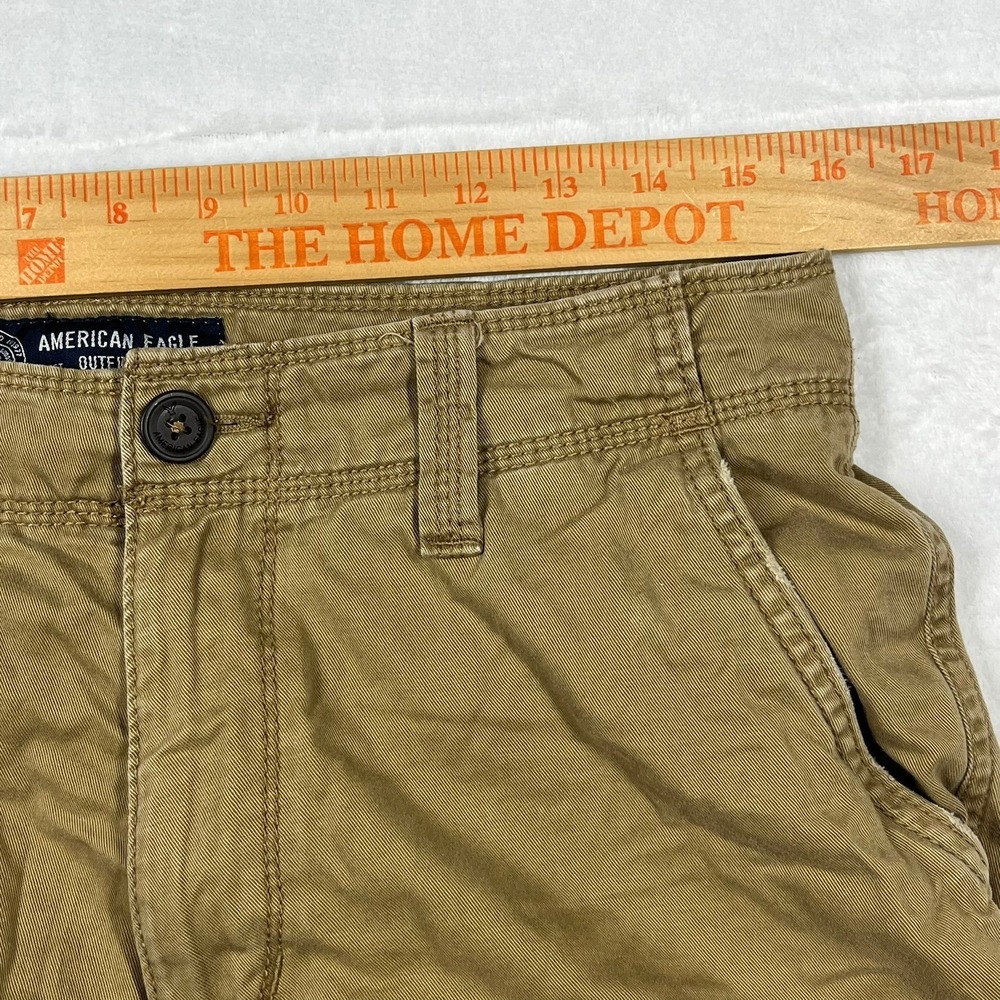 American Eagle Classic Fit Cargo Shorts Mens 32 Khaki Tan Cotton Utility 10" - Picture 9 of 14